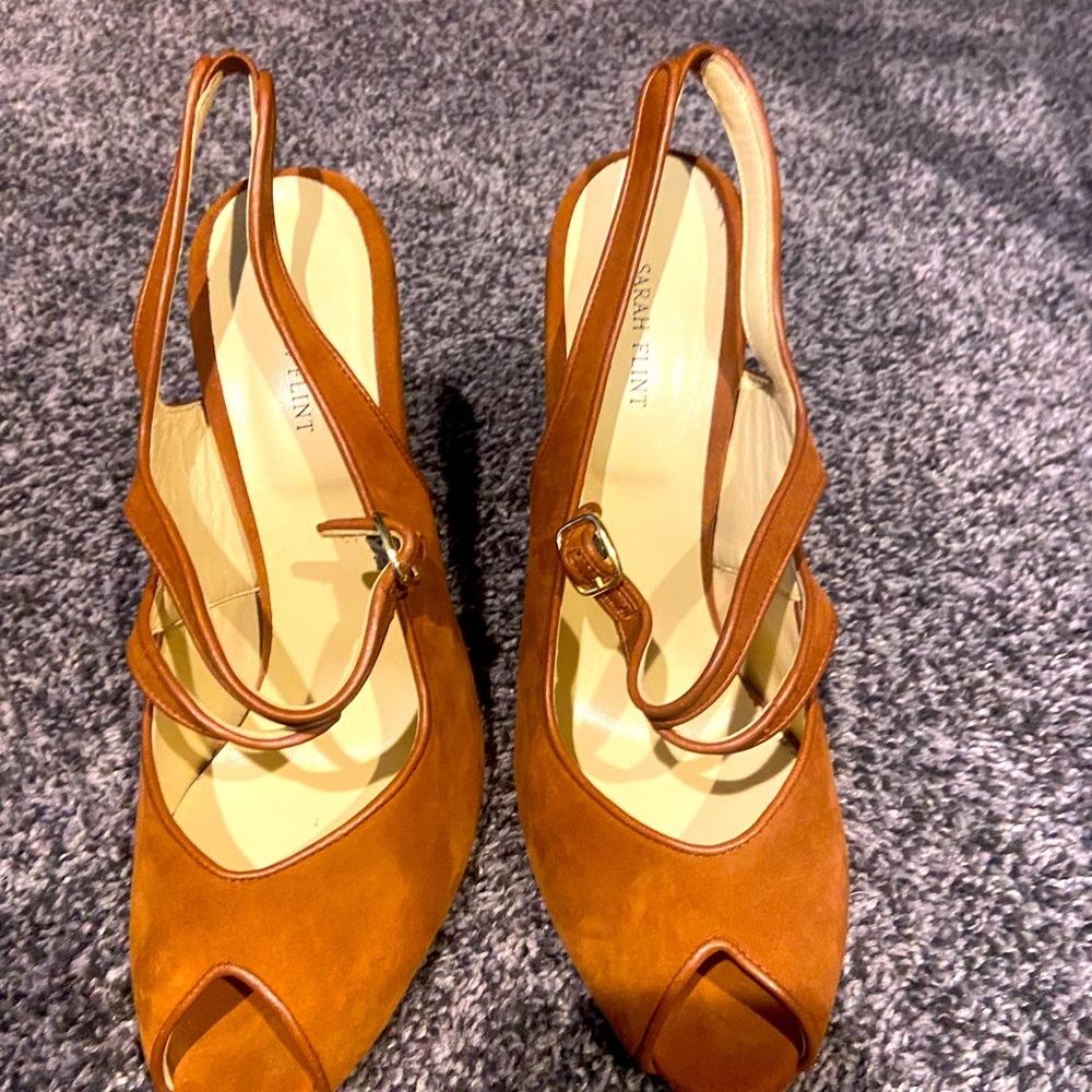 Sarah Flint Open-Toe Strappy  Heals